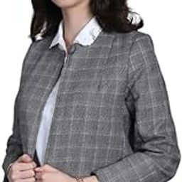 Women's Brown Medium Blouson Jacket With Open Front-image-69
