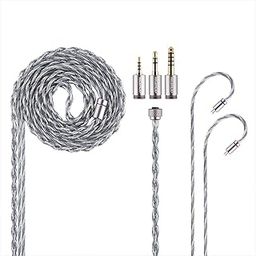 NICEHCK BlueLuna Earphone Re-Cable Silver Plated OFC Oxygen Free Copper 0.78mm 2pin Connector 3.5mm 2.5mm 4.4mm Replacement Plug Hi-fi Audio Himalaya Cable Replacement Cable Metal Connector Detachable-image-34