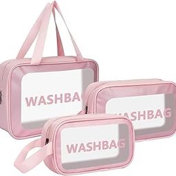 Travel Makeup Pouch Set Toiletries Bag Cosmetic Organizer Bag for Women and Girls Toiletry Storage-image-7