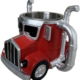 Semi Truck Shaped Mug Novelty Coffee Cup for Home Birthday Gift Truck Lovers Red-28