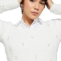 URB_N Women Pearl Embellished Sweater-image-42