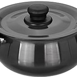 Amazon Brand - Solimo Aluminium Hard Anodized Handi With Lid, 2.5 Liter (Induction Bottom), Black-25