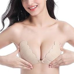 Women's & Girl's Reusable Adhesive Stick On Invisible Strapless Push Up Wire Free Bra (Pack-of-1) (Size 28 to 36)-image-82