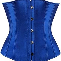 Black Corset Underbust Plus Size Women With Lacet Bodyshaper Costumes Cincher Ladies Burlesque Corselet Red Green Blue Pink-picture-11