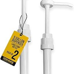 PERMINKS 5 Gallon Pump Dispenser - Pump for 5 Gallon Bucket, Jug, Bottle, Large Container - Great for Shampoo & Conditioner, Laundry Detergent, Snow Cone Syrup, Bleach Liquid, Oil & More (Pack of 2)-image-36