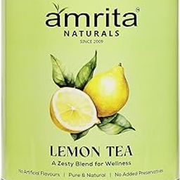 Amrita Naturals Lemon Herbal Tea | 100% Natural, Caffeine-Free & Refreshing Citrus Blend | Supports Immunity, Digestion & Detox | Soothing & Energizing Wellness Tea – 250g-image-13