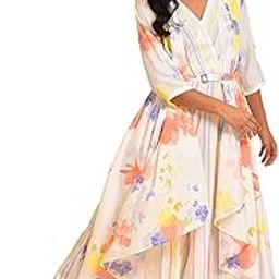 Ecru Rayon-Blend Floral Printed Stylised Jumpsuit with Metallic Hardware-picture-3