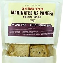 Highland Farms Marinated A2 Low Fat Paneer - Schezwan Pepper (300g)-image-16