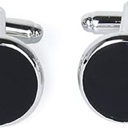 Boy Silver Black Cufflinks Set-35