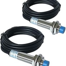 Nutronics 2Pcs Proximity Sensor,M-18 NPN NO Sensing Range:6mm body it uses a negative voltage Metal Detector Sensor-30