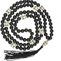 Black Skull Shaped Narmund Japa Mala Mala Rosary for Men and Women-image-29