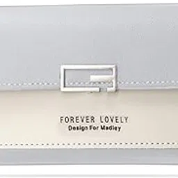 kraptick Women's Wallet -Stylish and Compact Purse Clutch Wallet for Women, Stylish Card Coin Holder, Debit Card Holder, Money Organizer and Travel Wallet for Women with 13 Slots (Light Gray)-picture-0
