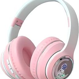 PunnkFunnk Newly Launched Astro Junior BT v5.3 Noise Cancelling Wireless Over-Ear Bluetooth Headphones Hi-Res Audio, 40mm Driver, Deep Bass, Memory Foam Ear Cups, for Kids Teens Adults(Pink)-9