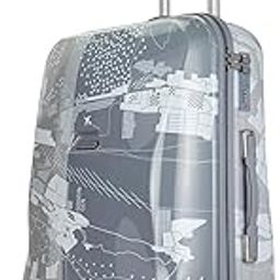 Hardside Polycarbonate Spinner Printed Luggage, Shelton Pattern, 4 Wheels (Silver, Small/55 Cms/20 Inch)-image-16