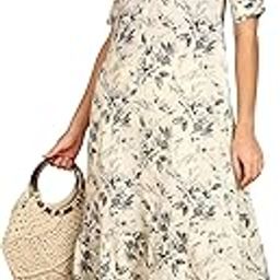 Women's A Line Cotton Blend Floral Print Kurti Only-Gray-image-28