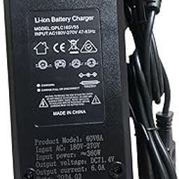 60V 6Amp Lithium Battery Charger (Cut-Off : 71.4V) Black-16