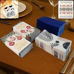 Sykul Premium Designer Disposable Paper Napkins (100 Pcs) – Soft, Absorbent, Elegant Party Napkin Set for Dinner, Events, Weddings, and Daily Use-image-71