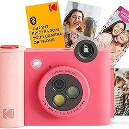 KODAK Smile+ 2-in-1 Digital Instant Print Camera & Wireless Bluetooth Photo Printer - 10MP, Special-Effect Rotating Lens, Zink 2x3” Sticky-Back Photos, Print via Fun App from Smart Devices - Fuchsia-2