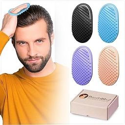 DazzleDiva Pocket Palm Comb Pocket Brush Portable Shampoo Pocket Comb Scalp Massager Comb Beard Comb Hair Washing Tool Unisex Pets Assorted Colours Multicolor Set for Hair Beard Massage Portable Soft, Ideal for Home Office Travel Pets 4Pcs-image-68
