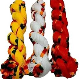 Cotton Blend Solid Dupatta For Women,Pack of 3_Samosa 3:-Yellow,White,Red-image-26