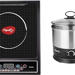 Pigeon by Stovekraft Cruise 1800-Watt Induction Cooktop (Black) & Pigeon by Stovekraft Kessel 1.2-Litre Multi-Purpose Kettle (Silver) 600W, Black-11