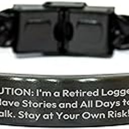 AddictiveDesignsCo Caution: Funny Logger Gifts! Retired Logger's Interlaced Leather Wristband for Men, Unique Christmas Memorable Presents from Logger to Logger Friends-image-40