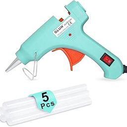 GLUN® 20W Glue Gun with 7mm Glue Sticks, LED Indicator, On/Off Switch, Ideal for Crafts & DIY (5 Sticks)Transparent Glue Sticks For Craft Specialist-7