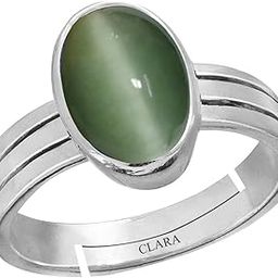 Cat's Eye Lehsunia 10.25ratti Stone Silver Adjustable Ring for Men-image-62