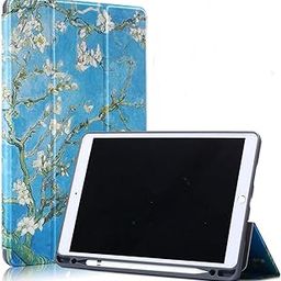 ProElite Smart Flip Case Cover for Apple iPad Air 3/Pro 10.5" with Pencil Holder and Flexible Back, Flowers-image-14