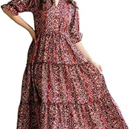 Women's Floral Printed Dress-image-17