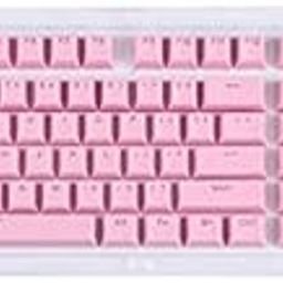 Tobo PBT Keycaps Set, Double Shot 108 Translucent Keycaps for Mechanical Keyboard ANSI US Layout 61/68/84/87 TKL/104/108 Keys, with Keycap Puller & Storage Tray - Only Keycaps, (Pink) - TD-611KM-image-59
