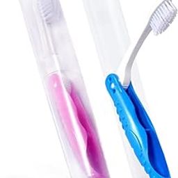 Travel Foldable Toothbrush with Dupont Filaments for Adult and Juniors- Pack of 2, In Anti Bacterial Cover Container, Oral Hygiene Care, Soft Bristle, Travel Use, Multicolour-image-64