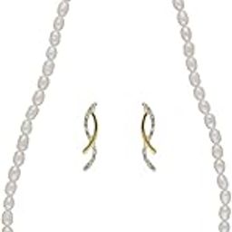 Freshwater White Pearl Pendant Necklace set-image-54