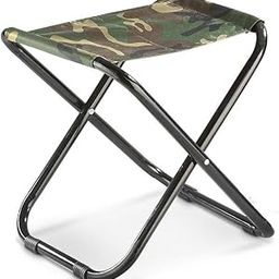 Army Heavy Duty Folding Camping Stool, Outdoor Lightweight Small Chair for Camping, Fishing, Picnic, Travel and Hiking Camping BBQ Beach - 17.5" Height, Army Green -1 PC-image-85