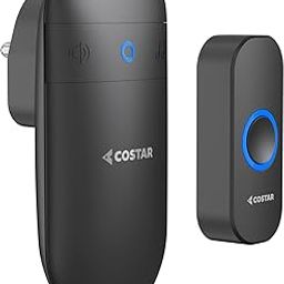 COSTAR Wireless Door Bell Kits Chime for Home Office with LED Light 300 Meter 1000 Feet Operating Range 32 Ringtones 5 Levels Volume, 1 Receiver and 1 Push Button IP44 Waterproof (Pebble T301-Black)-21