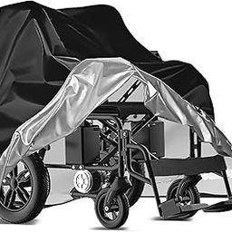 Encasify Wheelchair Cover – Durable Protector for Dust, Dirt, Snow, Rain & Sun – Cover for Wheelchairs - Black (40x30x40 in)-28