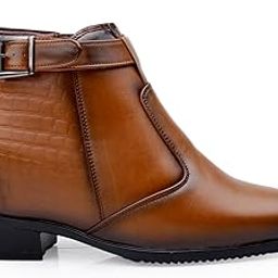 Men's 9 Cm Hidden Height Increasing Faux Leather Material with Casual Formal Slipon Boot.-image-45