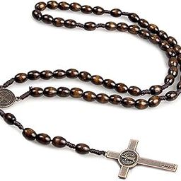 Wooden Cross Necklace, Classic Christian Rosary Pendant for Men and Women, Stylish Religious Jewelry for Everyday Wear and Prayer, Ideal for Expressing Faith-image-25