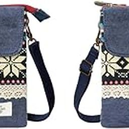 Women Purse Bag Casual Phone Pouch Canvas Cloth Sling Charming Boho Print Small Crossbody Shoulder Multicolour 2PCS-image-42