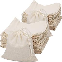 NJ Drawstring Bags Muslin Bag Sachet Bag, Coin Pouch, Pouch for Wedding Party, Jewellery Bag, Gift wrap Pack Bag, Cotton Bag, Travel Bag, Cosmetic Bag (4x5 Inches) (50)-10