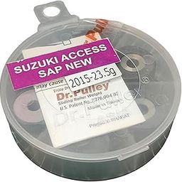 Dr.Pulley® Sliding Roller Weights Compatible with Suzuki Access 125 New (2016 - Now) & Suzuki Burgman Street 125 | 1 Set of 6 Nos-1