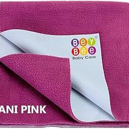 Beybee Waterproof Bed Protector Single Baby Care Sheet - Large (Rani Pink) (330.0mm L X 260.0mm W)-image-47