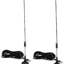 NISTECH 5dbi Magnetic Base Omni Plug Antenna (Pack of 2) RG174 Cable SMA Male 3Mtr. GSM GPRS Small Suction Cup 433Mhz Magnet Seat 5cm NRFA002-G-image-70