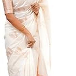 Banarasi Silk Saree with Kashmiri Weaving | Elegant Ethnic Attire for Weddings & Festivals | Includes Unstitched Blouse | Pallu & Borders | Soft Silk Saree-picture-19