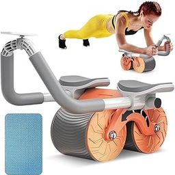 Whixant 2023 New Automatic Ab Roller Wheel with Knee Mat &Timer, Ab Abdominal Exercise Roller with Elbow Support, Abs Workout Equipment Ab Exercise Roller for Women-5