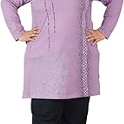 Women Plus Size Cotton Round Neck Full Sleeves T-Shirt, Nightwear, Sleepwear, Daily Use Gym n Lounge Wear Long Tops with Pocket for Ladies-image-48