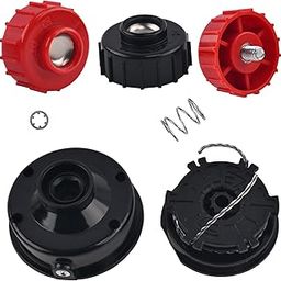 Realman 841P035132S Trimmer Head with Adapter Nut for Hyper Tough Curved/Straight Shaft Gas String Trimmer H2520 H2500 H2510 H2520-14