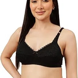clovia Women's Cotton Non-Padded Non-Wired Full Cup Balconette Bra (BR0228A13_Black_40C)-picture-29