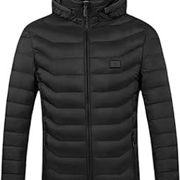Men Heated Jacket Clothes Soft Heated Coat for Fishing Outdoor Sports Hiking Black XL|1 Heated Jacket|Clothing, Shoes & Accessories-image-16