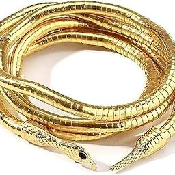 Gold Plated Viper Snake Twist Luxe Bendable Adjustable Multi-Use Bend-And-Wrap Choker Necklace, Bracelet, Armlet, Anklet, Belt for Women And Girls (NK1293)-12